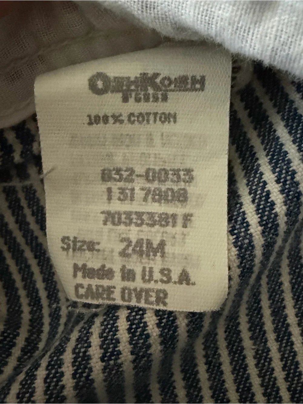 Vintage USA OshKosh B'gosh Engineer Stripe Overalls